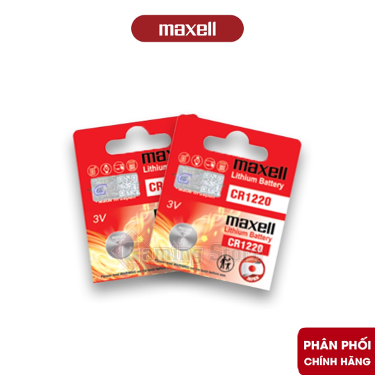 Maxcell CR1220 3VDC button cell batteries (pack of 5)